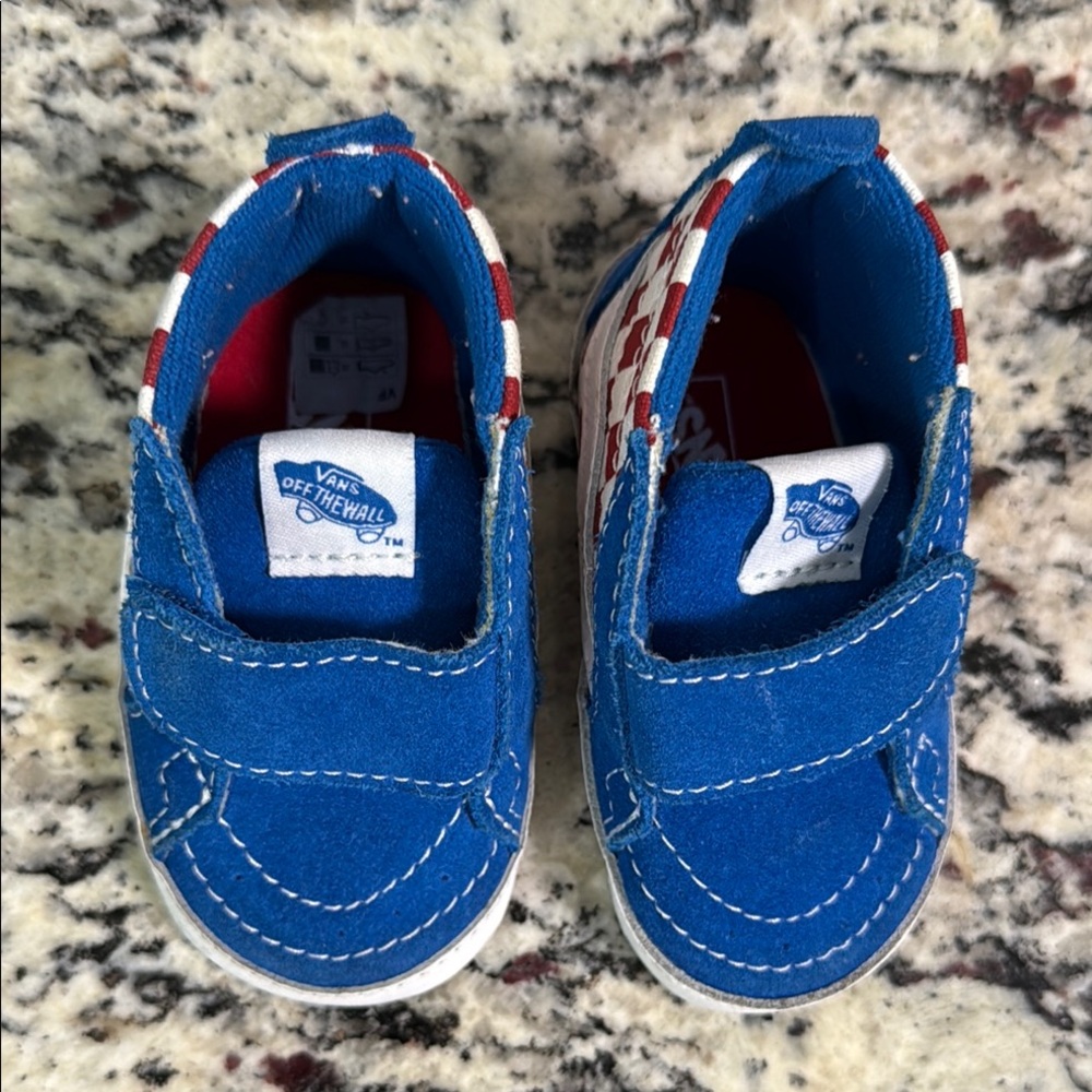 Vans Blue Canvas Slip-On Sneakers